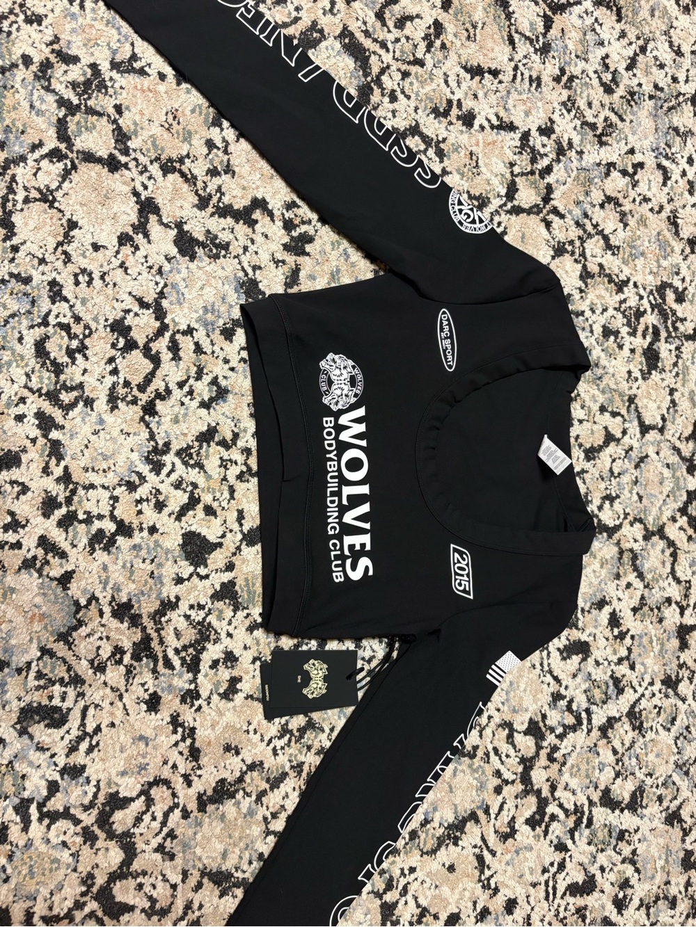 Darc Sport Black Wolves Bodybuilding Club Crop Top - Picture 2 of 6
